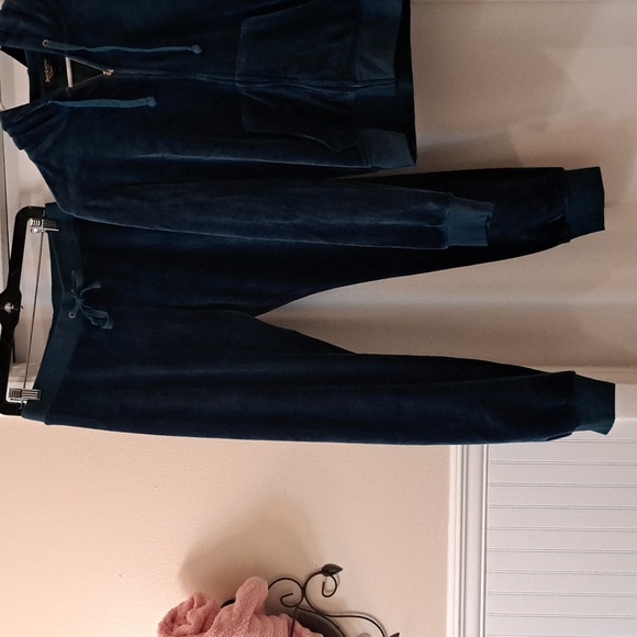 Juicy Couture Black Label Teal Blue Gorgeous Hoody/Jogger Bundle. PantsM,JacketL - Picture 2 of 10